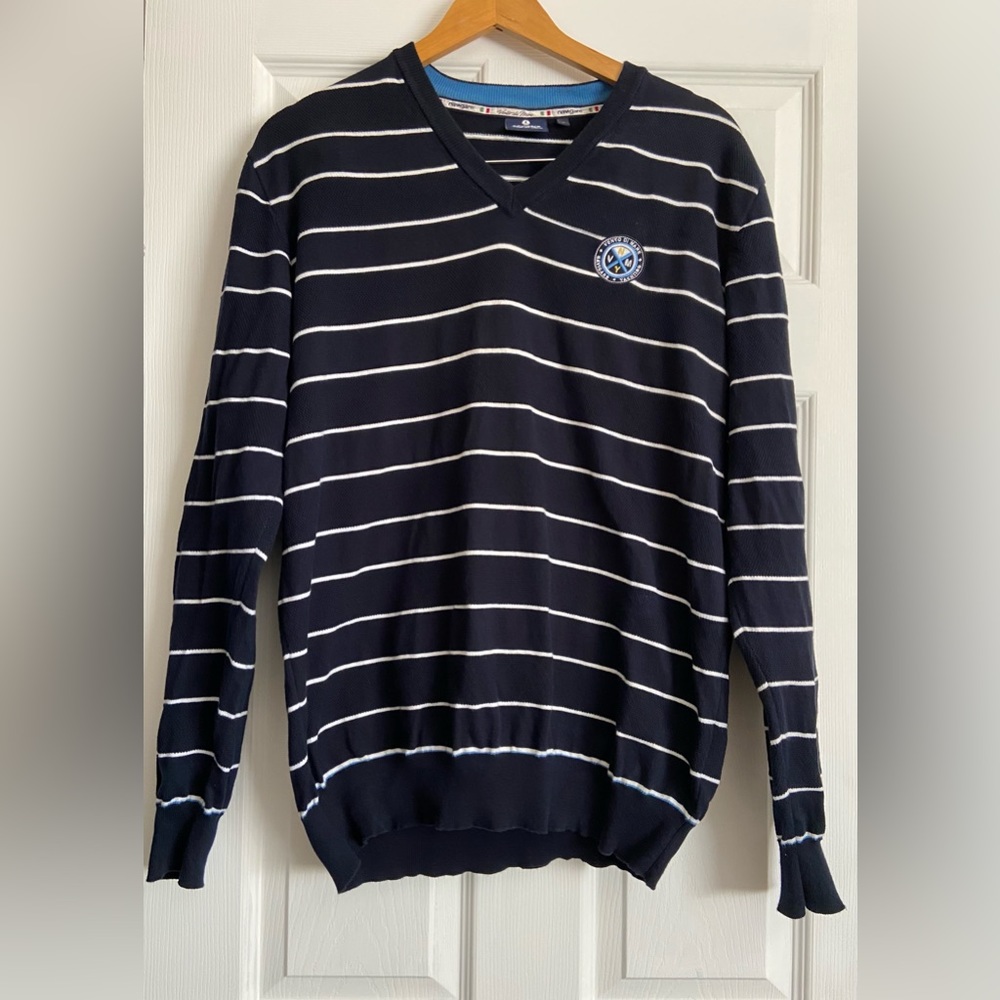 Navigare blue striped yachting sweater size XL